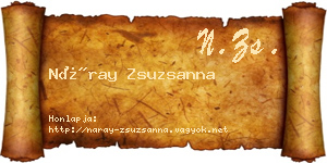 Náray Zsuzsanna névjegykártya